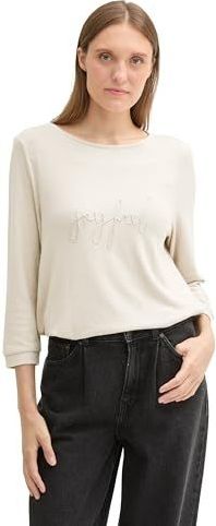 TOM TAILOR T-shirt voor dames, 25955 - Dusty Beige Melange, XXL