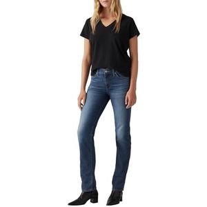 Levi's - 314 Shaping Straight - Spijkerbroek - Blauw - 74% Katoen, 24% Polyester, 2% LYCRA®