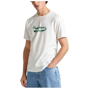 Pepe Jeans Claude T-shirt voor heren, Wit (Off White), S
