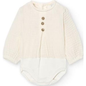 BABIDU Babybody met lange mouwen van 100% katoen, babybody voor pasgeborenen van zachte bamboestof, ademend en hypoallergeen voor de gevoelige huid, knoopsluiting, uniseks kleding voor jongens