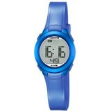 Calypso Unisex Digitaal Horloge met LCD Wijzerplaat Digitale Vertoning en Blauwe Plastic Band K5677/5