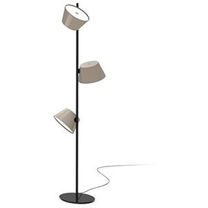 Hanglamp, 5 x E14 LED, 5 W, 3 lampenkappen, diffuser van plexiglas, model Tam Tam Mini, zandkleurig, 66 x 57,5 x 26 cm (referentie: A633-011 37)