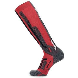 UYN Heren SKI Socks Skisok Merino, rood/zwart, eenheidsmaat