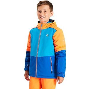 Dare2B Kid's Aviate Waterdicht en ademend High Loft geïsoleerd reflecterend ski- en snowboardjack met sneeuwrok en elastische capuchon Oxford Blauw/Atlantisch Blauw, 3-4