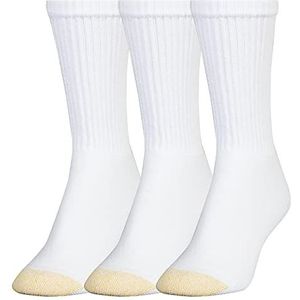 GOLDTOE Women's Ultratec Crew Socks, 3-Pairs, White, Medium