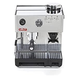 Lelit Anita PL042EMI semi-professionele koffiemachine met geïntegreerde koffiemolen, ideaal voor espresso-overtrek, cappuccino en koffiepads, roestvrijstalen behuizing, 2,7 liter, staal