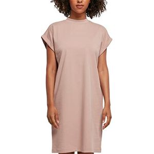 Build Your Brand Damesjurk Ladies Turtle Extended Shoulder Dress voor vrouwen, verkrijgbaar in vele kleuren, maten XS - 5XL, Duskroos, M