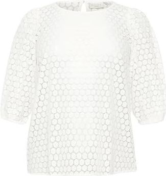Blouse - Chalk White - Regular Fit - Lange Mouwen