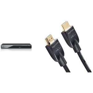 Panasonic DVD-S700EG-K, Dvd-Speler (Multiformaat Afspelen Met Xvid, MP3 En JPEG, USB 2.0), Zwart & Amazon Basics HDMI-kabel, 18Gbps high-speed, 4K@60Hz, 2160p, Ethernet ready, 1,8 m, zwart
