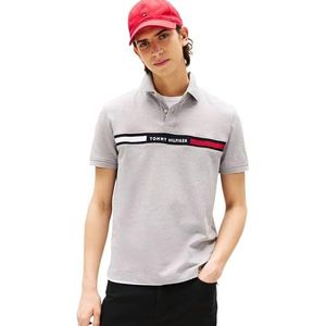 Tommy Hilfiger - Hilfiger Chest Insert Reg Polo Mw0mw38130 - Poloshirt - Lichtgrijs gemêleerd - Heren