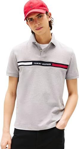 Tommy Hilfiger - Hilfiger Chest Insert Reg Polo Mw0mw38130 - Poloshirt - Lichtgrijs gemêleerd - Heren
