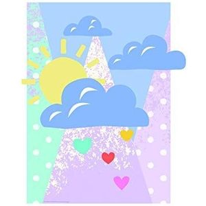 Komar Disney Wandafbeelding Winnie de Pooh Clouds | kinderkamer, babykamer, decoratie, kunstdruk | zonder lijst | WB088-50x70 | Afmetingen: 50 x 70 cm (breedte x hoogte)