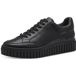 s.Oliver Dames Sneaker plat Low Top Vegan, zwart, 42 EU