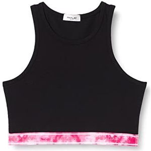Replay Meisjes SG7629 shirt met schouderbandjes/cami shirt, 098 zwart, 10A, 098 Black, 10 Jaar