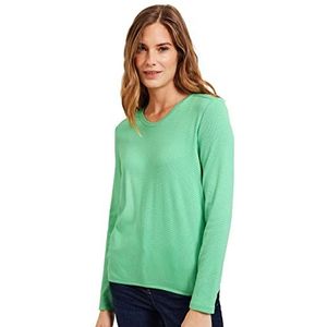 Cecil Dames B319120 shirt met lange mouwen gestreept, Smash Green, S, Smash Green, S