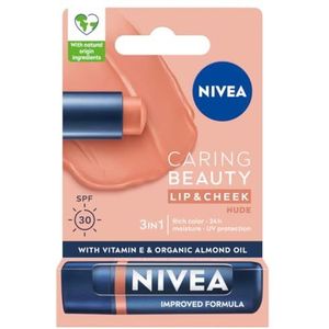 NIVEA - Caring Beauty Care - Lippenstift - Nude - 3-in-1 - 4,8 g