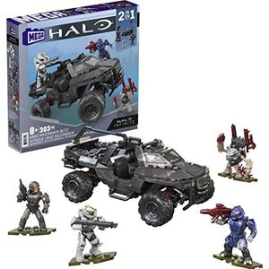 MEGA Halo UNSC Razorback Blitz Halo Infinite Speelgoedauto, bouwset voor volwassenen, Spartaan Kelly-087, 302 bouwstenen en onderdelen, vanaf 8 jaar, GYG59