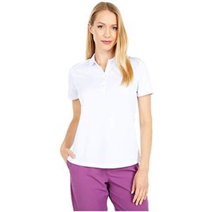 Callaway Solid Swing Tech Short Sleeve Golf Polo Shirt, Brilliant White, Medium