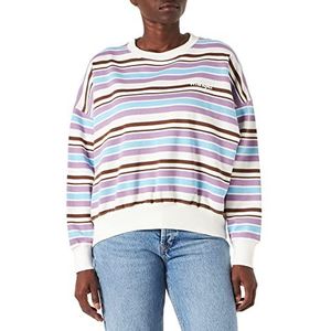 Wrangler Dames Stripe Sweatshirt, Orchid Mist, X-Large