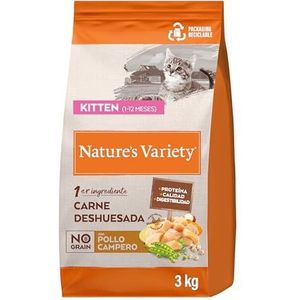 Nature's Variety No Grain – voer voor niet-gesteriliseerde kittens, met kip zonder been, 3 kg