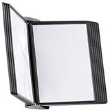 Durable 585401 Sherpa Style Wandpaneelsysteem, inclusief 10 zwarte A4-displaypanelen.