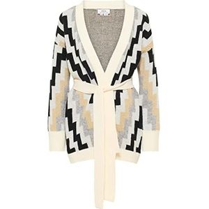 ALARY Dames open gebreide cardigan 15525118-AL01, wolwit meerkleurig, XL/XXL, wolwit, meerkleurig, XL/XXL