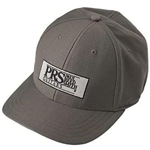 PRS Block Fitted Baseballpet Head Gray L-XL, grijs met logo voor volwassenen, uniseks, Grijs met PRS-logo, XL