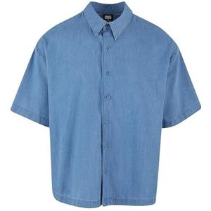 Urban Classics Heren overhemd lichtgewicht denim shirt SkyBlue Washed XXL, Skyblue Washed, XXL