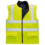 Portwest S469 Hi-Vis Omkeerbare Bodywarmer, Geel, Grootte M