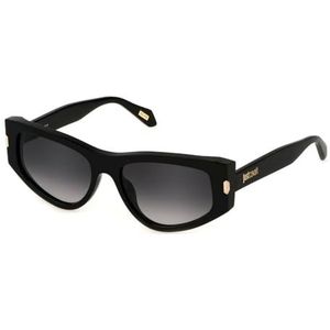 Just Cavalli Sunglasses SJC034 Shiny Black 55/17/140 Uniseks bril voor volwassenen, Zwart, 55/17/140
