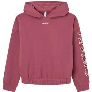 Pepe Jeans Samantha Sweatshirt met capuchon voor meisjes, Rood (geplette bessen), 14 jaar