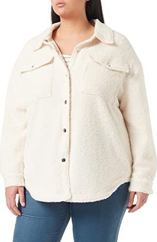 Urban Classics Dames Dames Sherpa Overhemd Shirt, witzand., 4XL