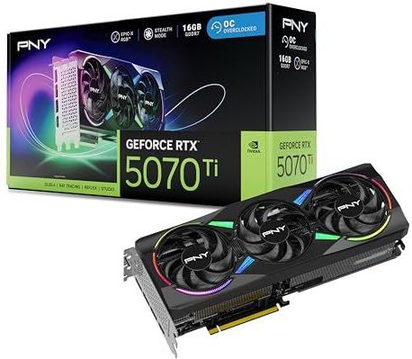 PNY - GeForce RTX 5070 Ti OC ARGB - Grafische Kaart - 16GB GDDR7