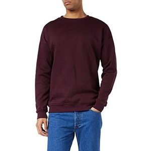 Urban Classics Urban Classic sweater met ronde hals voor heren, rood (Redwine 02243), S