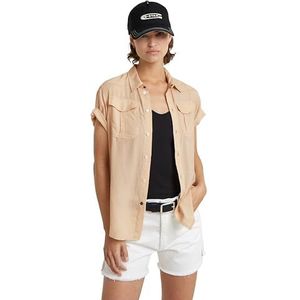 Military Button Down Sleeve Shirt wmn, Beige (Moonlight D24592-d572-g287), L