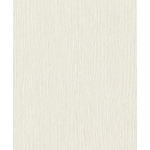 Rasch Behang 653045 - licht vliesbehang met groefstructuur in crème-wit, gestructureerd - 10,05 m x 0,53 m (l x b)