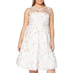 Gina Bacconi Dames Hestia Organza Rose Print Jurk Cocktail