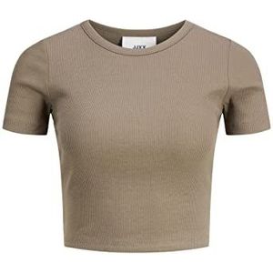 JACK & JONES Dames JXFLORIE SS Rib Tee NOOS T-shirt, Morel, XL, Morel, XL
