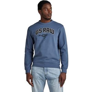 G-STAR RAW Skelet Dog Graphic r Sweat, Blauw (Vintage Indigo D24413-d562-g278), XS