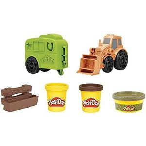 Play-Doh Wheels-tractor speelgoedvoertuig voor kinderen vanaf 3 jaar met 3 potjes niet-giftige boetseerklei