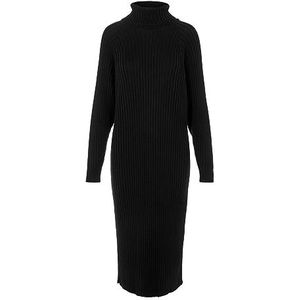 YAS Dames YasMavi Knit Midi Rollneck Dress S. Noos gebreide jurk, zwart, S