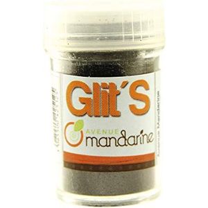 Avenue Mandarine 42512MD Glitter Glit's Flacon (14 g, met praktisch strooiopzetstuk voor eenvoudig gebruik, ideaal voor kinderen), 1 stuk, zwart