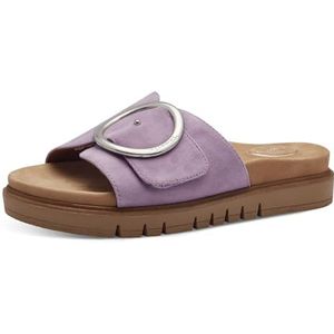 Tamaris Dames Comfort 8-87106-42 559 Lavender Slipper Comfortabele extra brede alledaagse schoen feestelijk elegant platte sandalen, 39 EU breed, lavendel, 39 EU Breed