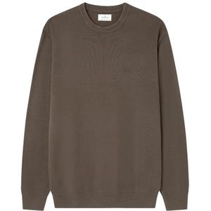 SPRINGFIELD Heren Gg12 Crew Neck with Tree Embroidery Basic Trui, bruin, XX-Large