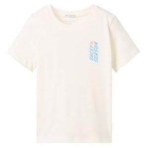 TOM TAILOR T-shirt voor jongens, 12906 - Wool White, 92/98 cm