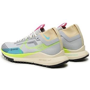 Nike React Pegasus Trail 4 Gore-Tex gymschoenen voor dames, Grijs Wolf Grey Volt Stadium Green Baltic Blue, 44 EU