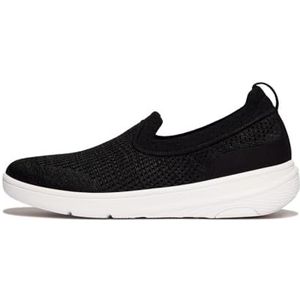 Fitflop Super-q Knit Slip-ons Sneakers voor dames, zwart, 41 EU