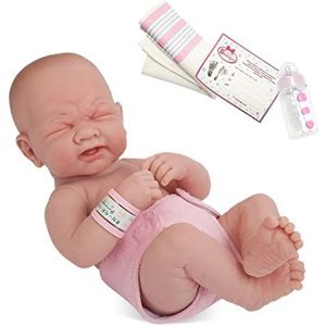 jc toys La Newborn Boutique First Tear van Vynil - Realistische 35,6 cm anatomisch correcte babypop voor jongens - First Tear van Vynil ontwikkeld door Berenguer