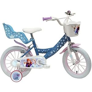Vélo ATLAS Meisjesfiets 14 inch (35,6 cm), kinderen, ijskoningin/frozen, blauw/wit
