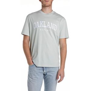 Replay Heren relaxed fit T-shirt van katoen, 005 Light Mint, L